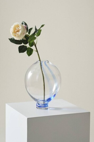 Jotex LINES glassvase Glass/blått 1713010-01-0 1713011-01-0