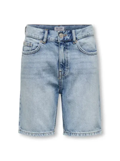 Only & Sons junior Edge Denim Shorts light blue denim