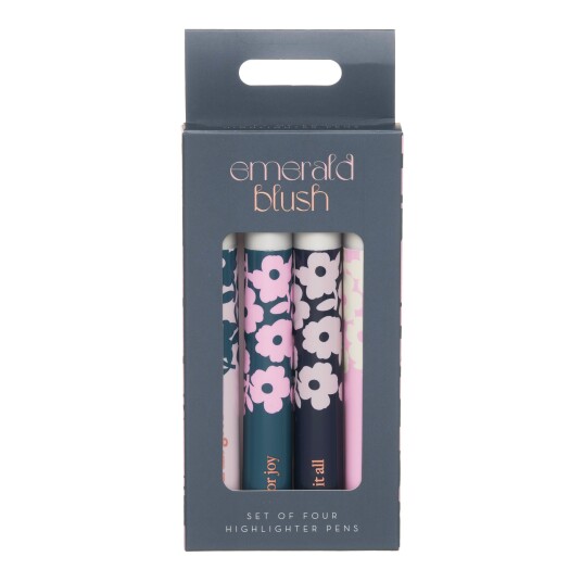Whsmith Highlighter I Eske 4 Pk Emerald Blush