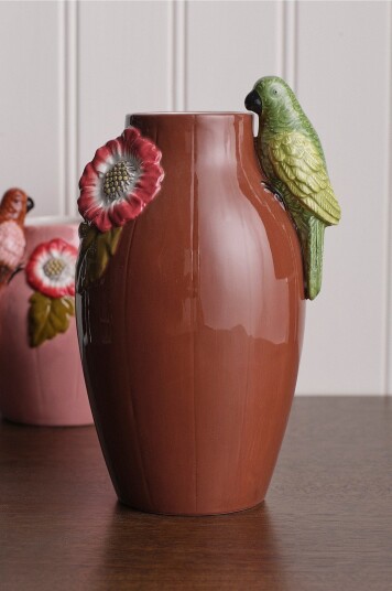 Ellos Home Vase Birdie høyde 26 cm Brun