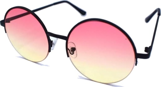 Runde solbriller Rosa/gule