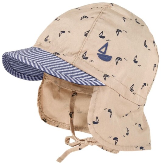 Maximo Solhatt med nakkebeskyttelse Seilbåt Beige 43cm Maximo Solhatt med nakkebeskyttelse Seilbåt Beige 43cm