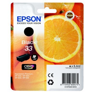 Epson Epson 33 Blekkpatron svart T3331 Epson Epson 33 Blekkpatron svart T3331