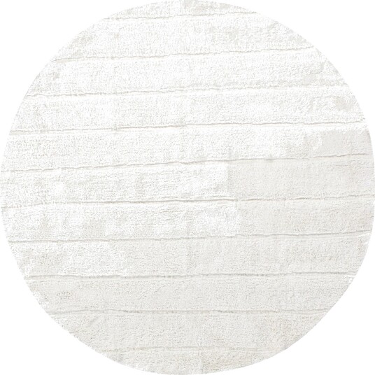 Runde tepper Willow Natural Cotton Shaggy offwhite Størrelse: Ø 200 cm