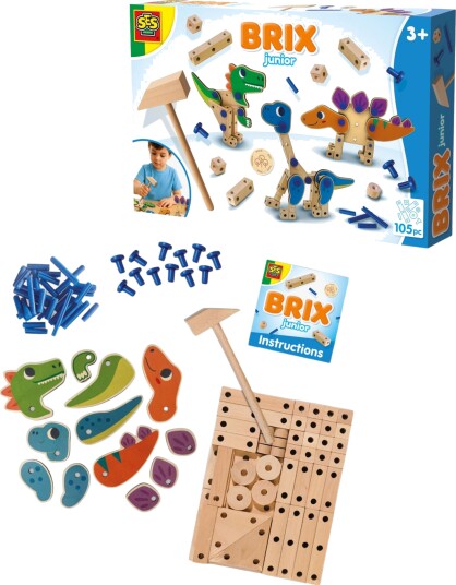 SES Creative Brix Junior Dinosaurs Multi/patterned ONE SIZE SES Creative Brix Junior Dinosaurs Multi/patterned ONE SIZE