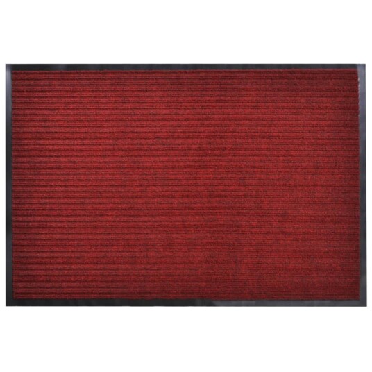 vidaXL Rød PVC Dørmatte 90 x 60 cm
