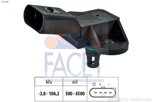 Trykksensor, bremsekraftforsterker FACET 10.3280