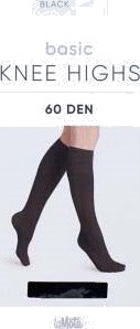 Pierre Robert LaMote Basic Knee Highs 60 DEN Black 36 41