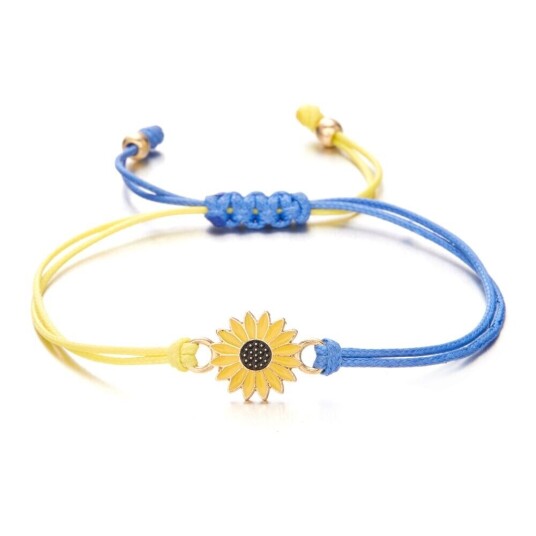 Inf Makramé Armbånd I Ukrainske Farger Flerfarget Inf Makramé Armbånd I Ukrainske Farger Flerfarget