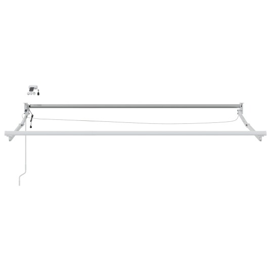  Elektrisk uttrekkbar markiseramme Hvit 3,5 x 2,5 m Aluminium