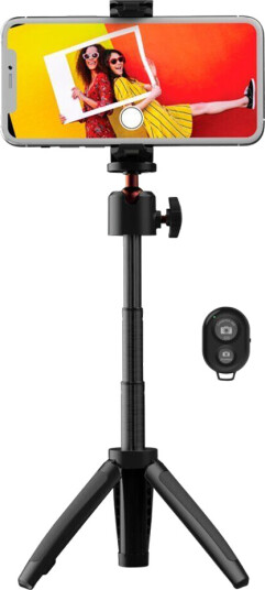 Digipower Mini 3 Uttrekkbart Tripod for Smarttelefon med Bluetooth-Fjernkontroll - Svart Digipower Mini 3 Uttrekkbart Tripod for Smarttelefon med Bluetooth-Fjernkontroll - Svart