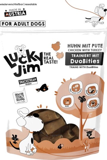 Lucky Jim DuoBities Kylling & Kalkun 3x70g