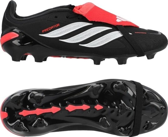 adidas Predator Elite Fold over Tongue FG Immortal DNA   Svart/Fottøy Hvit/Lucid Red Barn   Gress (FG) størrelse 31½