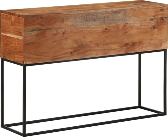 vidaXL Konsollbord 110x30x75 cm heltre akasie og jern