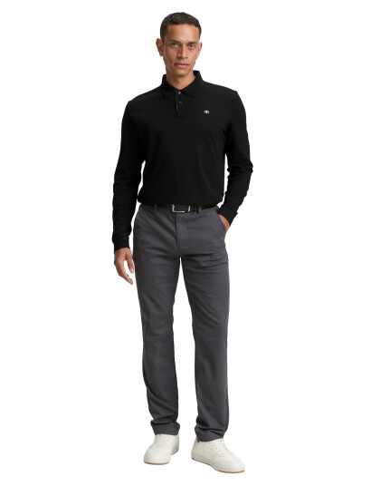 Tom Tailor Basic Polo With Contrast - Black - S