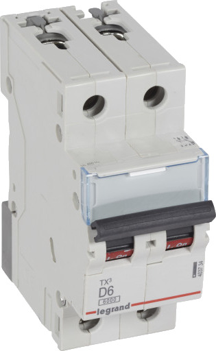 Legrand 5 stk TX³ MCB automatsikring D10 3P 3M 6kA