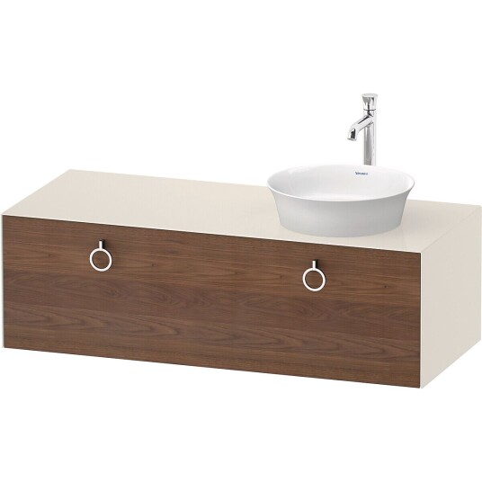 Duravit White Tulip Servantskap 1 skuff 130x55x40,8 cm Valnøtt/Nordisk Hvit