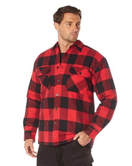 Rothco Buffalo Plaid vattert fôret jakke Svart Rød Rothco Buffalo Plaid vattert fôret jakke Svart Rød