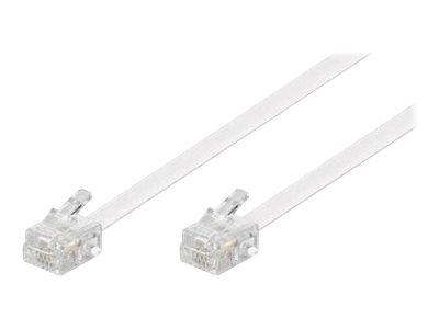 MicroConnect telefonkabel - 15 m - hvit MicroConnect telefonkabel - 15 m - hvit