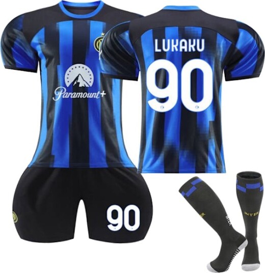 Inter Milan Hjemmedrakt 2023/24 #90 Romelu Lukaku Fotballtrøye