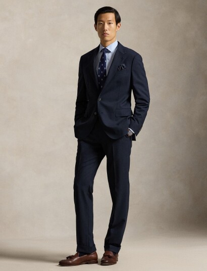 Polo Ralph Lauren Tailored Twill Wool Wvn Pants Navy 34 x 32