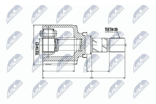 Nty Drivknute drivaksel NTY NPW RE 043