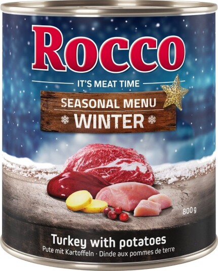 Rocco Våtfôr Limited Edition Vinter Meny Med & Potet Kalkun Okse 6 X 800 G