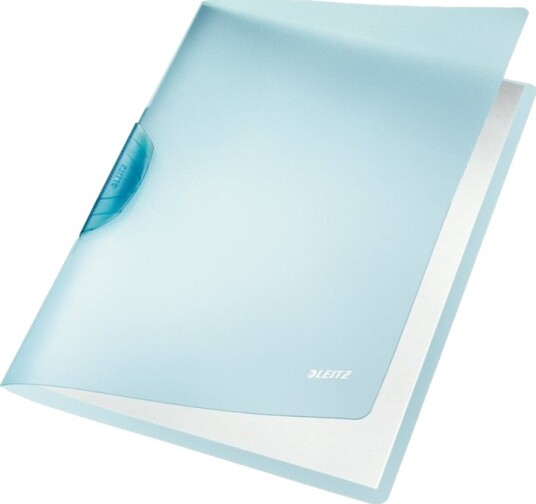 Leitz Colorclip Rainbow   Klipsfil   For A4 210 X 297 Mm   Kapasitet: 30 Ark   Translucent Lyseblå