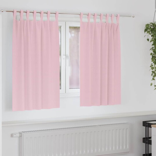 Gardiner med gardiner 2 pcs Baby rosa 140x140cm Polyester