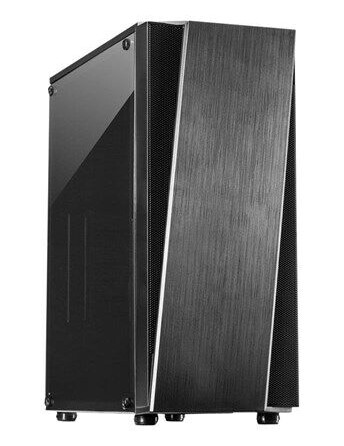 Inter-Tech T-11 Midi Tower Kabinett med Vindu Svart