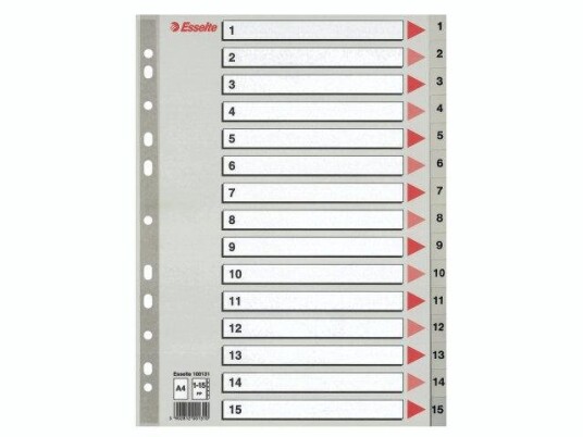 ESSELTE Indices PP A4 1-15 Grey ESSELTE Indices PP A4 1-15 Grey
