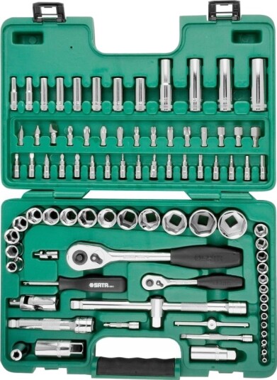 Sata Pipenøkkelsett 88 Deler 1/2" 1/4" ST09013SJ Sata Pipenøkkelsett 88 Deler 1/2" 1/4" ST09013SJ