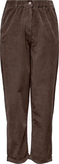 ONLY Onlflora Mw Ela Cord Carot Pant Pnt Noos   CHOCOLATE BROWN   XS x 32