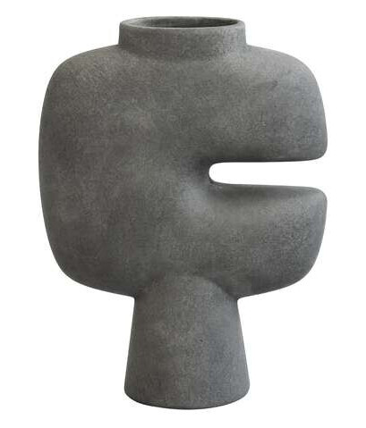Tribal Vase Medio Dark Grey
