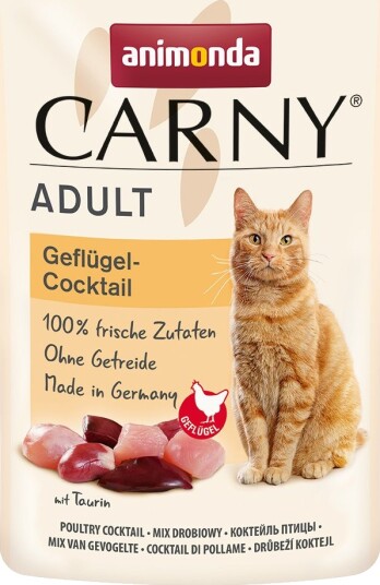 Animonda Carny Våtfôr Pouch Fjærkre Coctail 12 X 85 G