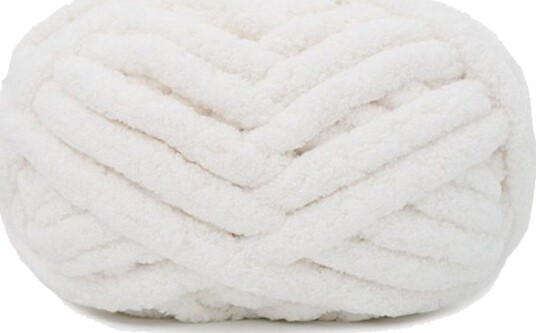 Chunky Knit Chenille garn 2 stk Hvit