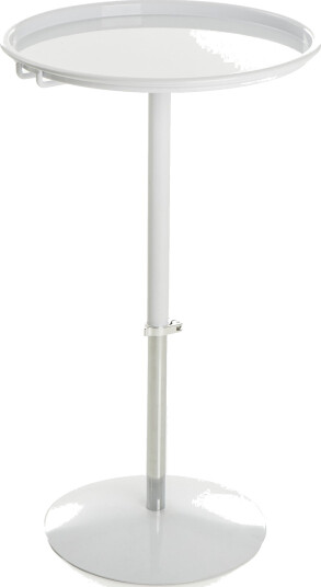 Bord m/hev senk funksjon hvit /stål Ø:44 H:53 75cm Bord m/hev senk funksjon hvit /stål Ø:44 H:53 75cm