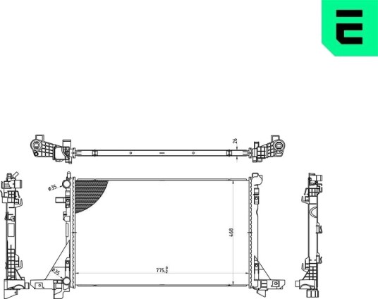 ERA 673291 Radiator motorkjøling