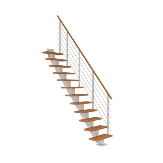 Dolle Frankfurt Eik Oljet Rett Trapp Hvit Design 13T 65W Dolle Frankfurt Eik Oljet Rett Trapp Hvit Design 13T 65W