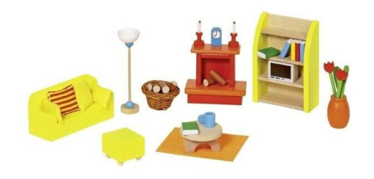 Goki Dollhouse Furniture Living Room 24dlg. Goki Dollhouse Furniture Living Room 24dlg.