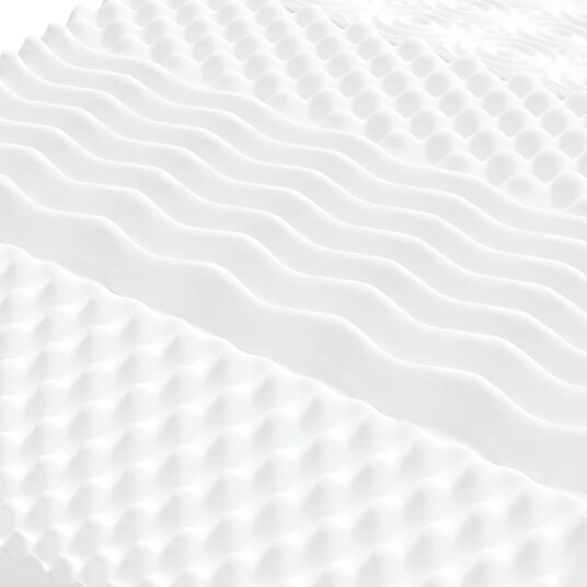 Skummadrass hvit 140x200 cm 7-Zone hardhet 20 ILD 356356 Skummadrass hvit 140x200 cm 7-Zone hardhet 20 ILD 356356