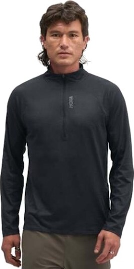 Hoka SkyForm Half Zip Herre Bkht/Black Htr XL