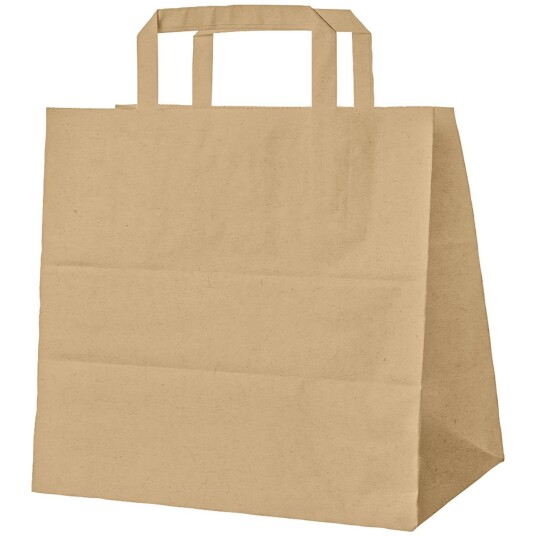 WIMEX Papirpose Paper; 11.05l 26x17x25 cm LxBxH; Brun; 250 Stykk / Forpakning