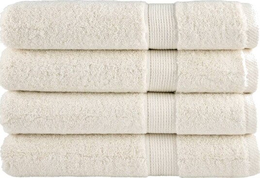vidaXL Premium håndklær SOLUND 4 stk kremhvit 80x200 cm 600 g/m2 vidaXL Premium håndklær SOLUND 4 stk kremhvit 80x200 cm 600 g/m2