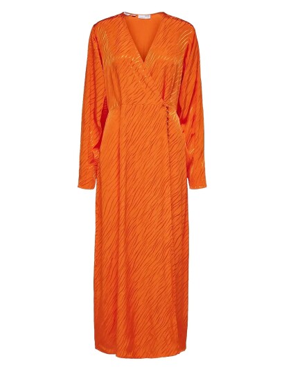 Selected | Slfabienne Ls Satin Ankle Wrap Dress B | 36 Selected | Slfabienne Ls Satin Ankle Wrap Dress B | 36