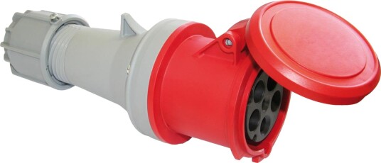 Garo Basic Skjøtekontakt IP44 5-polet 63 A 6 h, rød, Stikkontakter & kabler