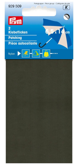 Selvklebende reparasjonslapper 2stk. 6,5x14 cm Mørk khaki nylon Selvklebende reparasjonslapper 2stk. 6,5x14 cm Mørk khaki nylon