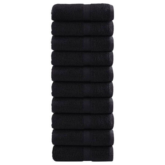 Premium vaskehåndklær SOLUND 10 stk svart 30x30 cm 600 gsm Premium vaskehåndklær SOLUND 10 stk svart 30x30 cm 600 gsm