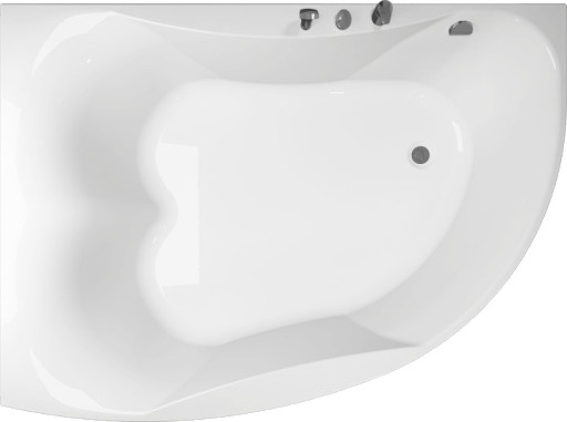 Westerbergs Badekar Ocean 170R Duo Asymmetrisk Høyre Akryl Hvit 1700x1255mm