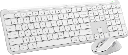 Logitech MK950 Slim Combo Trådløst Tastatur og Mus - Nordisk Layout - Hvit